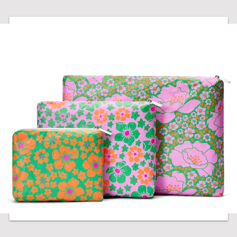 Lightweight Floral Makeup Bag – Large Cosmetic Pouch for Women