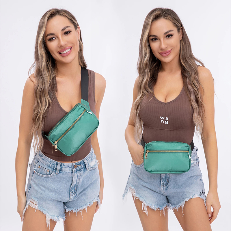 Green Tyvek Sling Crossbody Bag – Stylish Travel Fanny Pack for Men & Women | Perfect for Carrying Nintendo Switch OLED